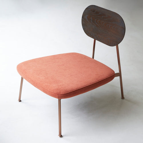 Tikamoon Yutapi - Sienna lage fauteuil van massief eikenhout - Terracotta