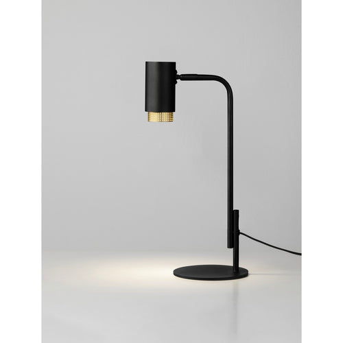 Nova Luce NESSI Bureaulamp Sandy Black, gouden LED GU10 1x10W