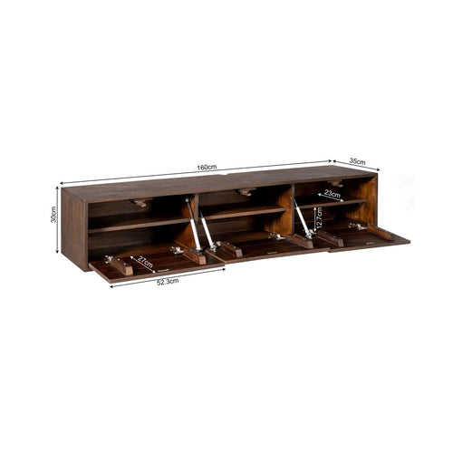 StarFurn Tv-meubel Vision - Zwevend Bruin Hout - 160x35x30cm