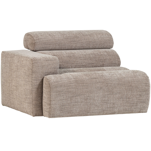 WOOOD 1-zits element bank arm links Novi - Polyester - Naturel Melange - 86x109x113 - vtwonen shop