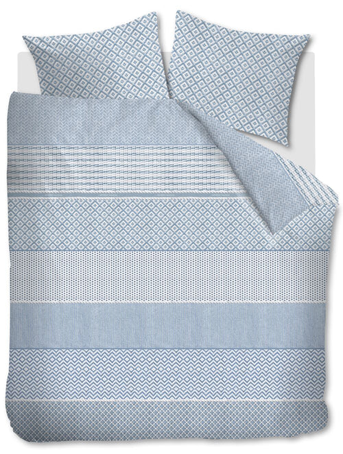 Rivièra Maison Dekbedovertrek Francesco - 200 x 200/220 cm - Blauw