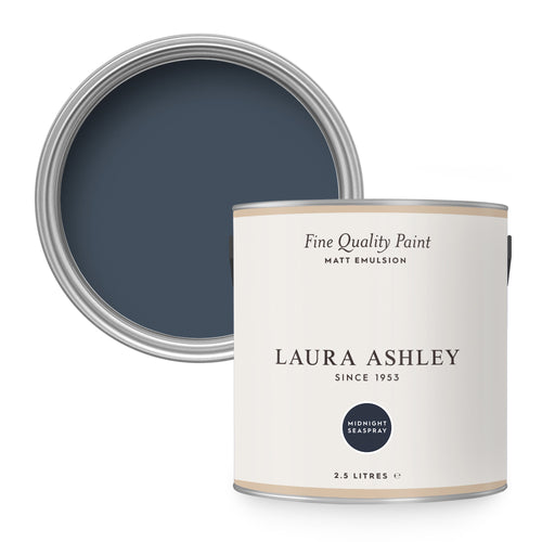 Laura Ashley Midnight Seaspray Muurverf - 2,5 Liter - Blauw - Mat
