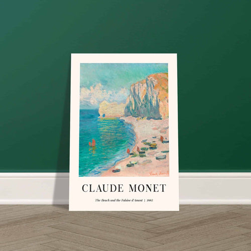Artfulprints  Claude Monet - The beach and the falaise d' Amont   poster A4 21x29.7 cm - vtwonen shop