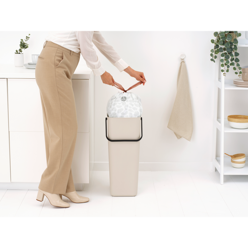 Brabantia Sort & Go afvalemmer, 40 liter - Soft Beige