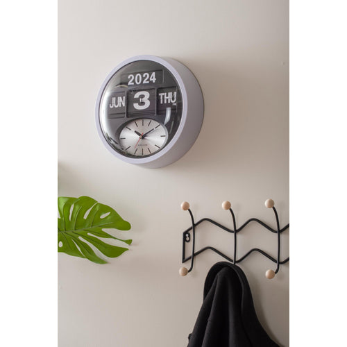 Karlsson wandklok Round Flip - wit - Ø32.6cm - vtwonen shop