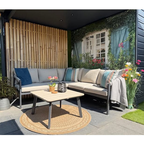 Garden Impressions Loungeset Milou hoek 4-delig - donker grijs