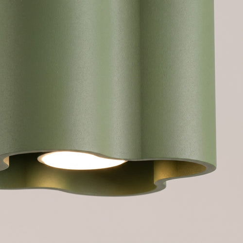 Sollux Lighting Plafondlamp OVIO 1 olijfgroen GU10 - 12x12x10cm