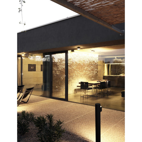 Merano Halifax Buitenpaal Zwart Aluminium LED 7.6W 460Lm 3000K IP54