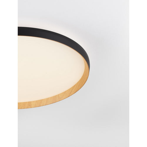 Nova Luce VOMOS Inbouw plafondlamp Sandy Black, Wood Triac dimbare LED 55W 4760lm 2700-3000-4000K CCT