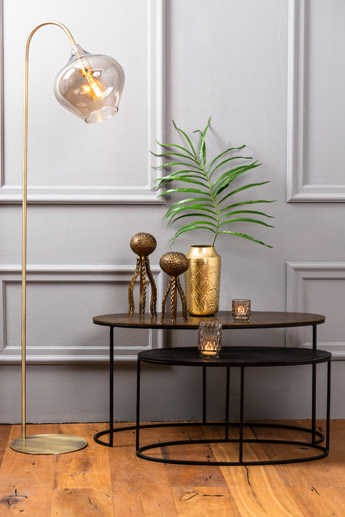 Light & Living bijzettafel PAXSON - 89x42x46cm - brons - Set van 2 - vtwonen shop