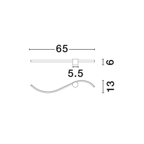 Nova Luce KIMA II Geïntegreerde LED-wandlamp Zandzwart, Gouden LED 14W 880lm 3000K