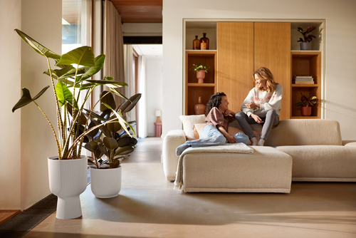 elho vibes fold coupe 30 linnen wit | Bloempot | Geschikt voor binnen