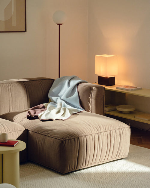 noo.ma Lobi 3-zits slaapbank - Mocha Brown corduroy, 140x190 cm slaapfunctie