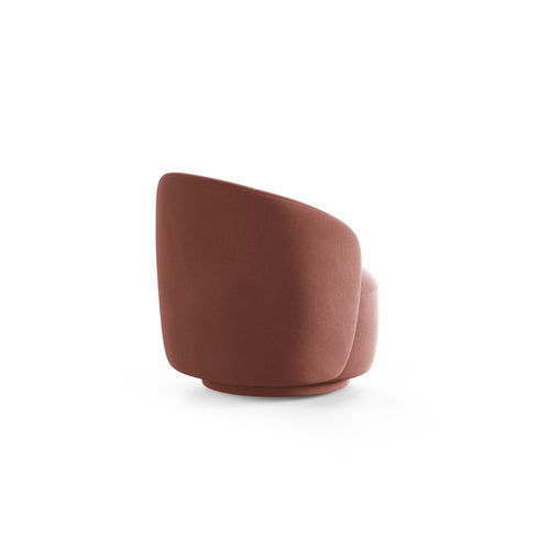Cosmopolitan Design - Draaistoel Savona flueel flamingo - 72.5x69x70.5cm