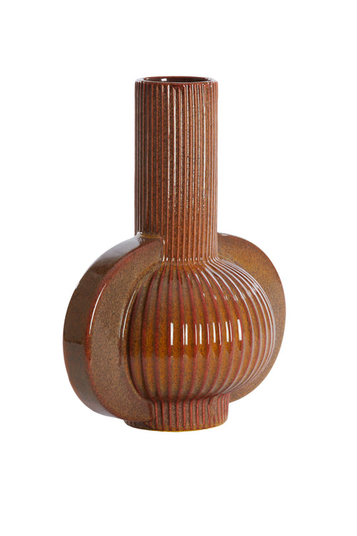 Light & Living vaas MELNIK - 31.5x21.5x38.5cm - bruin - vtwonen shop