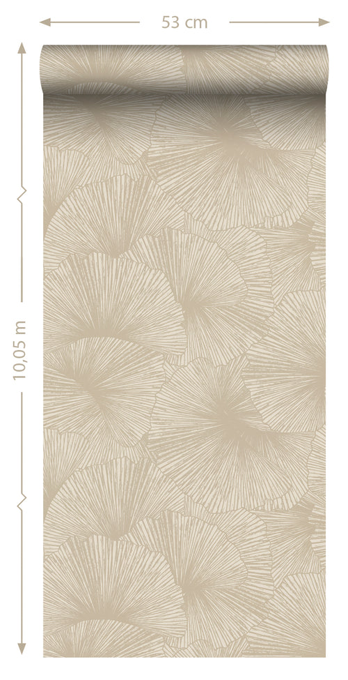 Origin Wallcoverings behang 3D-motief bladeren beige - 50 x 900 cm - 348006 - vtwonen shop