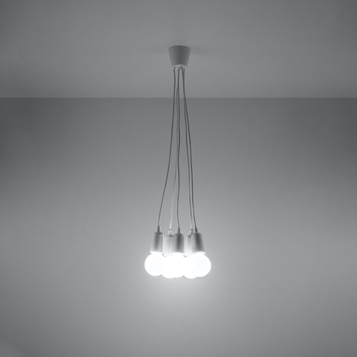 Sollux Lighting Hanglamp DIEGO 5 wit - 25x25x90cm
