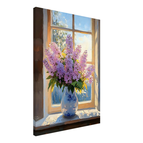 Artfulprints Canvas Golden hour blossoms canvas - 50x70 cm - Paars