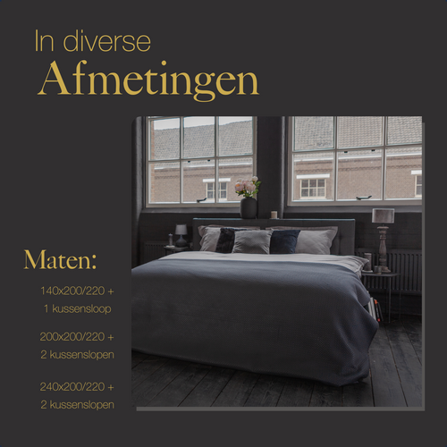Ten Cate premium - dekbedovertrekset - 240x200/220 - 100% linnen - grijs - vtwonen shop