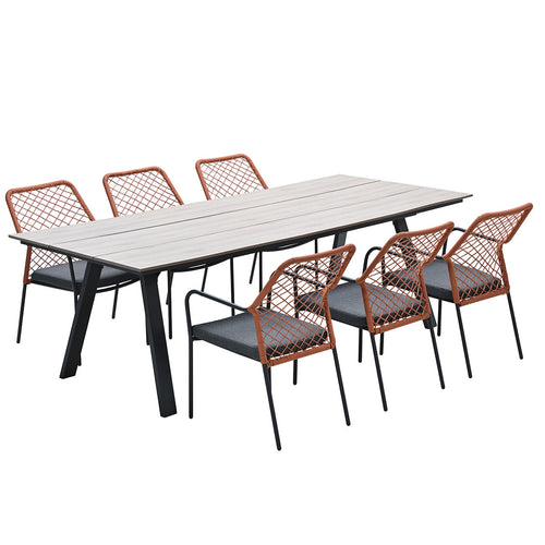 Garden Impressions tuinstoel Ross - Braga koper - 7-delig