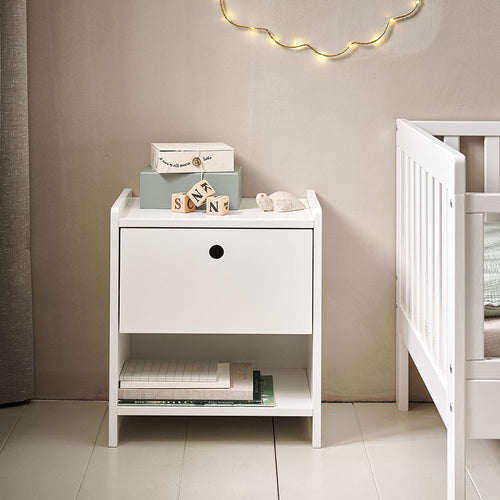 Petite Amélie Nachtkastje kinderkamer met opbergruimte - MDF - wit