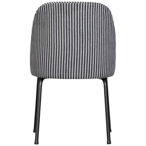 WOOOD eetkamerstoelen Vogue - Polyester - Zwart/Grijs - Set van 6