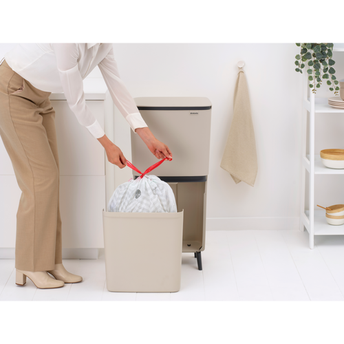 Brabantia SortUp Recycle Prullenbak Hi, 20+25 liter - Soft Beige
