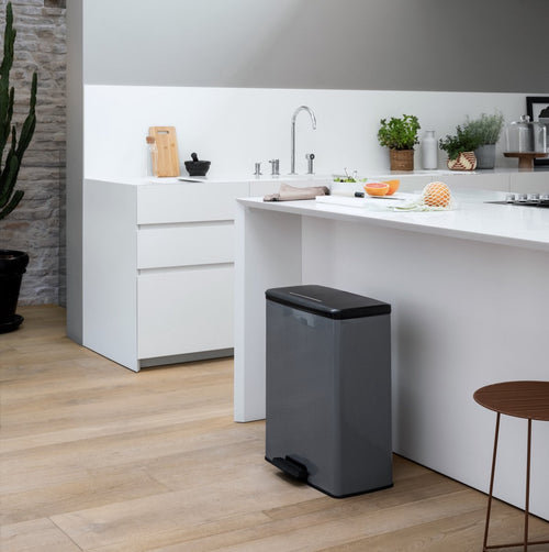 Curver Decobin Prullenbak - 65L - Rechthoekig - Grijs - vtwonen shop