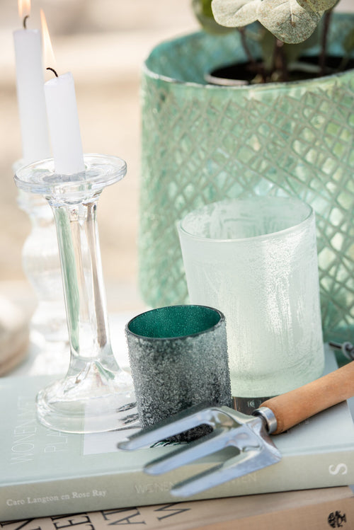 J-Line kandelaar Effen - glas - transparant - large