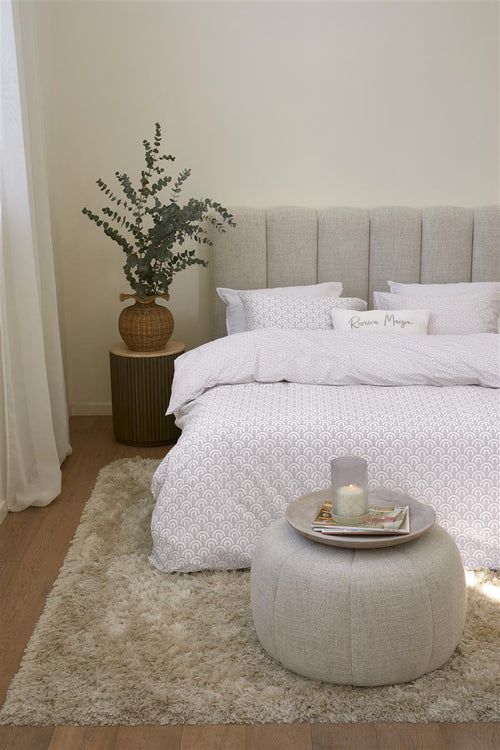 Riviera Maison dekbedovertrek Arched - 260x200/220 cm - zacht roze - vtwonen shop