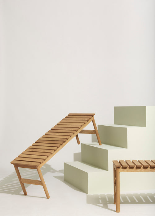 Hübsch bank Row - mdf/okornfineer/eikenhout - 122x40xh45cm