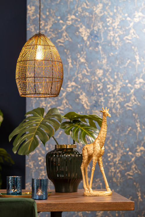 Light & Living hanglamp  - zwart - 23x23x31 cm