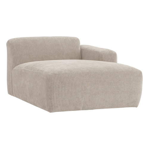 WOOOD chaise longue bank rechts Mojo Base - Rib - Ecru - 74x112x162
