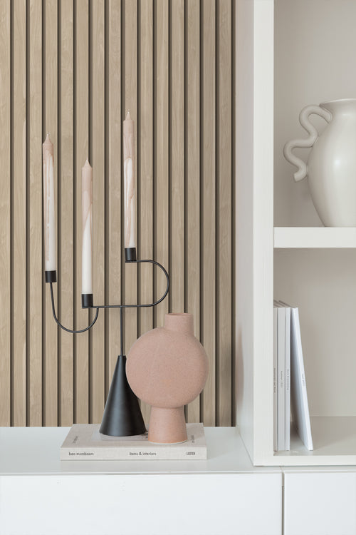 ESTAhome behang houten wandpanelen 3d beige - 53 cm x 10.05 m - 139607 - vtwonen shop