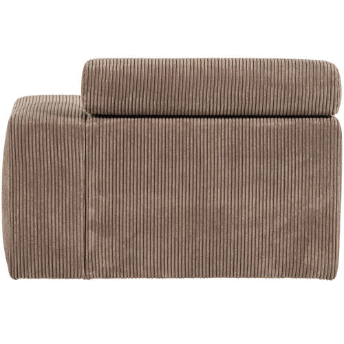 WOOOD chaise longue element arm rechts Novi - Ribstof - Taupe - 86x109x173 - vtwonen shop
