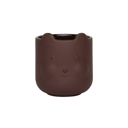 OYOY Pot Beer 9,5 x 9 x 9 cm – Bruin keramiek