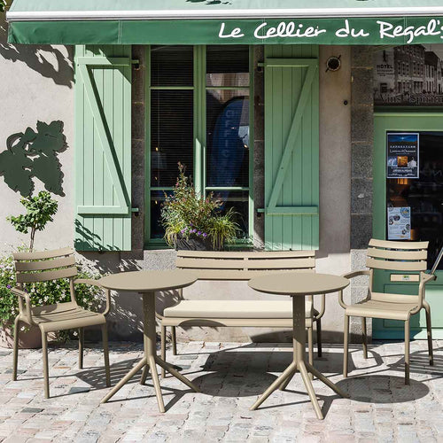 Garden Impressions tuinstoel Paris taupe - 2 stuks