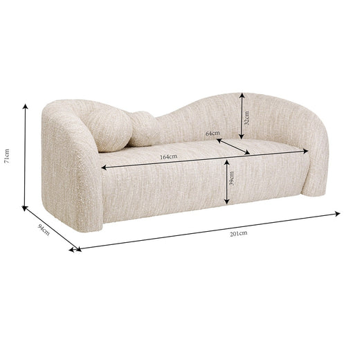 Kare Design Sofa Livia Melange 2-Zits creme