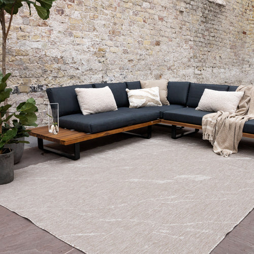 Buitenkleed Marble - Naturel/wit - dubbelzijdig - EVA Interior - 160 x 230 cm