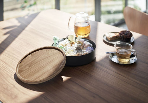 Yamazaki Opbergdoos met Deksel - Laag - Rin - Zwart