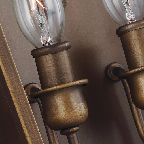 Elstead Yarmouth - 2 lichte wandlamp, geverfd verouderd messing