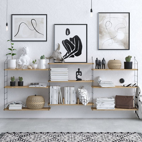 Calicosy - Hangende wandplank 9 planken Laba - 20x216x85 cm