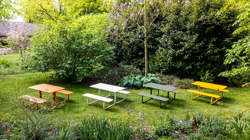 MaximaVida metalen picknicktafel Max olijfgroen - 150 cm - vtwonen shop