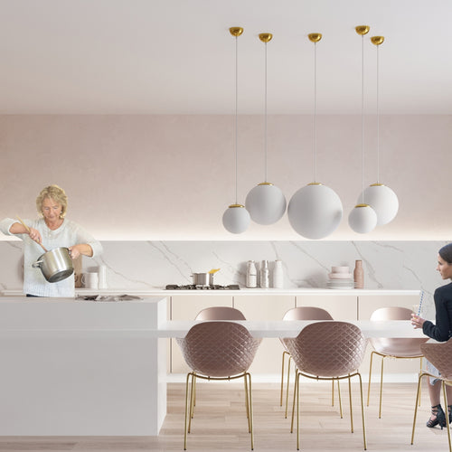 Sollux Lighting Hanglamp UGO 30 goudkleurig - 30x30x120cm