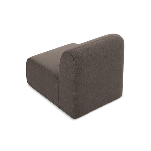 LaMiaSofa Bankmodule midden Cervo - bouclé - chocolade - 70x94x75