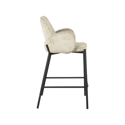 LABEL51 Barstoel Joni - Beige - Zithoogte 63cm - Set van 2