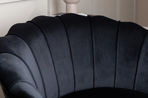 BRAM Fauteuil Ilora - Zwart Velours - vtwonen shop