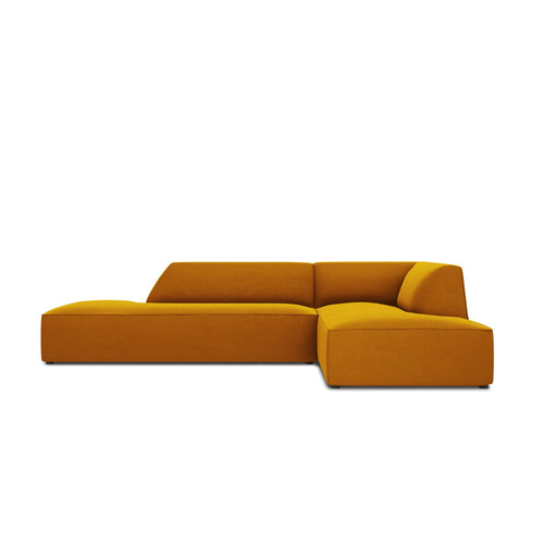 Cosmopolitan Design - Modulaire hoekbank rechts Siena 4-zits, flueel geel - 180x273x69cm