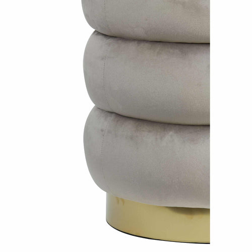 Light & Living poef Kimi - grijs - Ø40cm - vtwonen shop