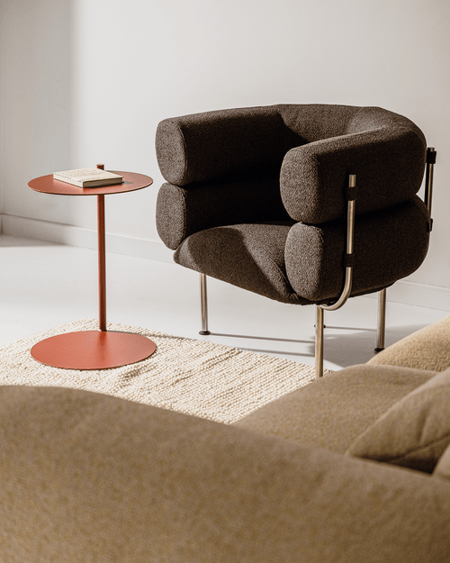 noo.ma Ubi fauteuil - Chocolate Brown Bouclé, 95,1 x 68 x 73,2 cm